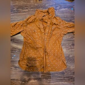Orange button up, Duluth trading,  medium. Medium